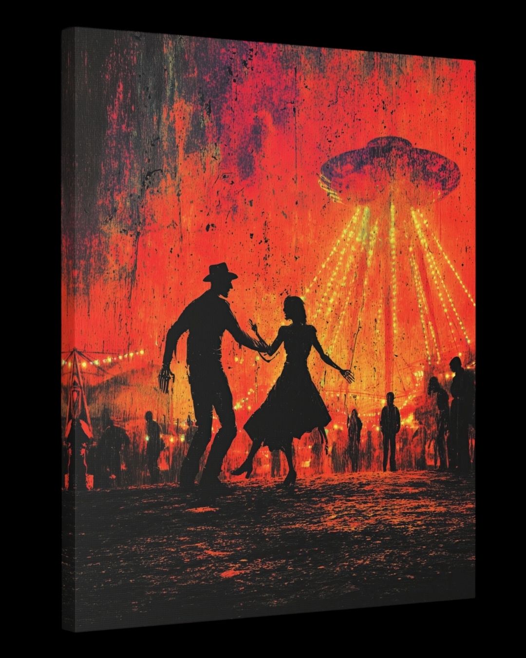 "Waltz Of Shadows" - Halloween Surreal Canvas Wall Art Print