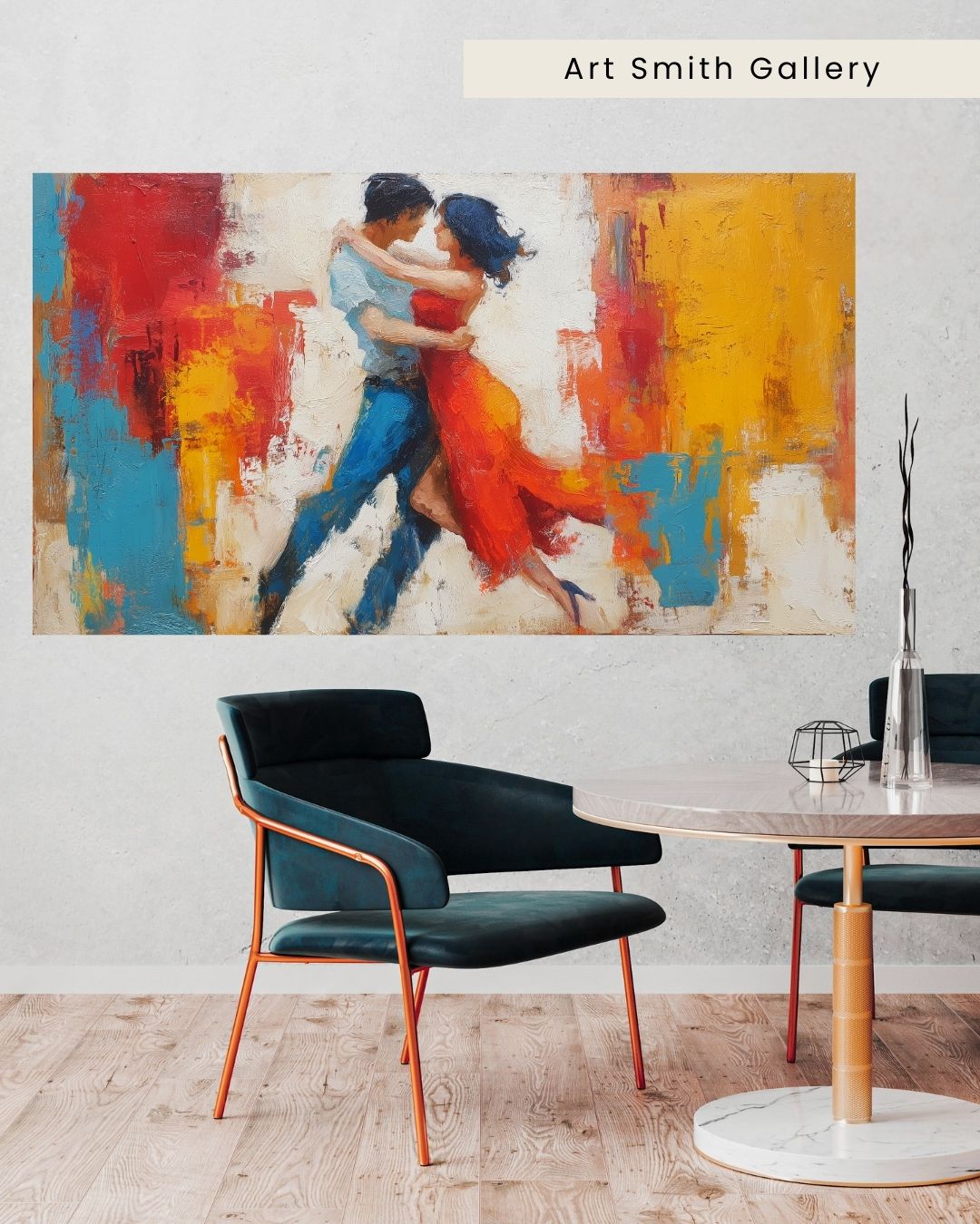 "Heat Between Us" - Romantic Dance Canvas Art