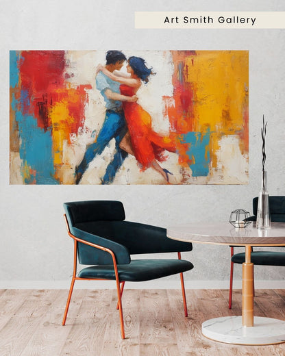 "Heat Between Us" - Romantic Dance Canvas Art