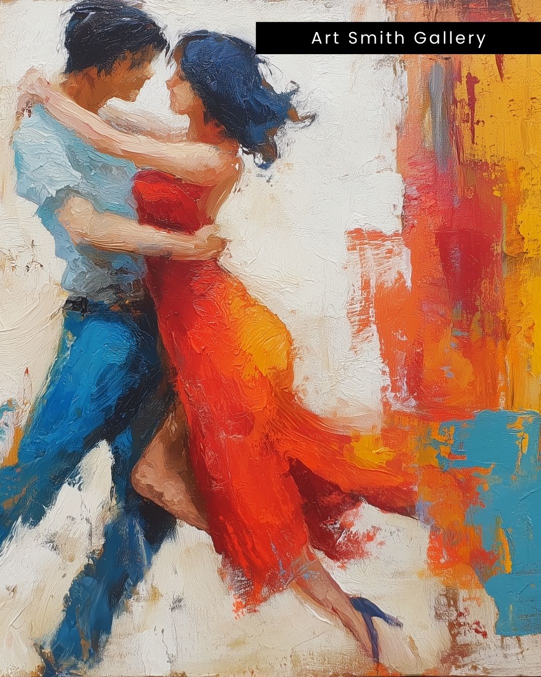"Heat Between Us" - Romantic Dance Canvas Art