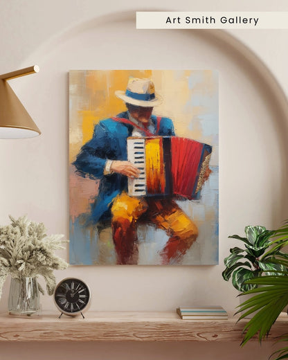 "Breath of the Bandoneón" - Romantic Dance Canvas Art