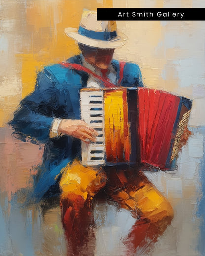"Breath of the Bandoneón" - Romantic Dance Canvas Art