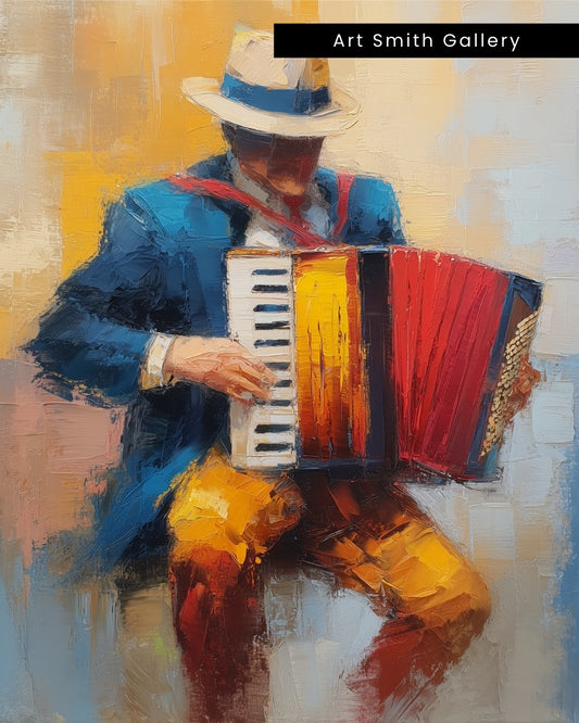 "Breath of the Bandoneón" - Romantic Dance Canvas Art