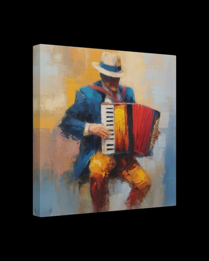 "Breath of the Bandoneón" - Romantic Dance Canvas Art