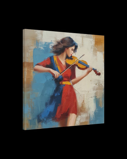"Strings Aflame" - Romantic Dance Canvas Art