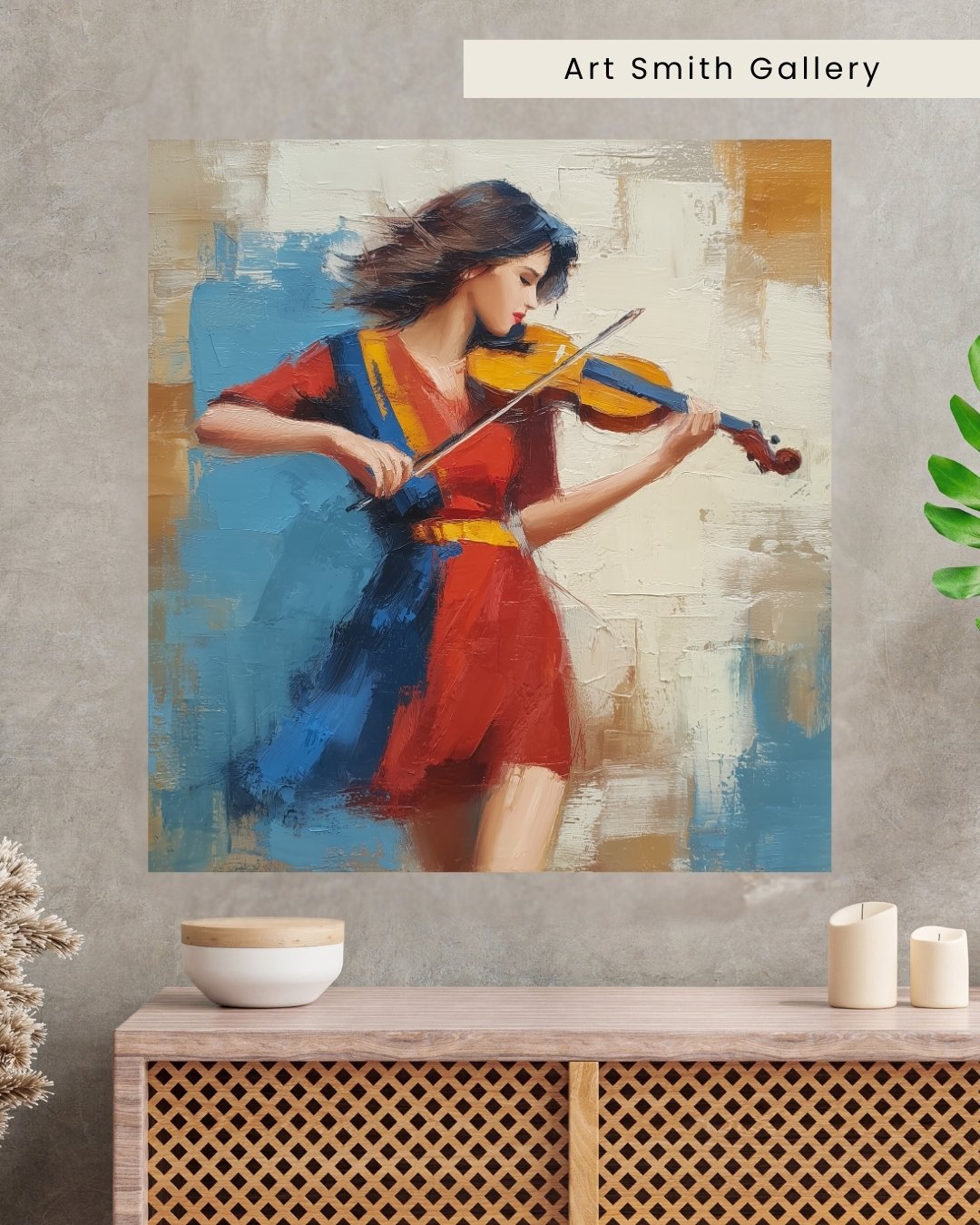 "Strings Aflame" - Romantic Dance Canvas Art