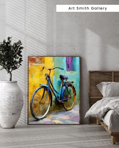 “Resting Ride” - Painterly Texture Canvas Art Print