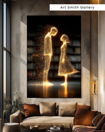 “Lightbound” - Glowing Love Decor, Canvas Art Print