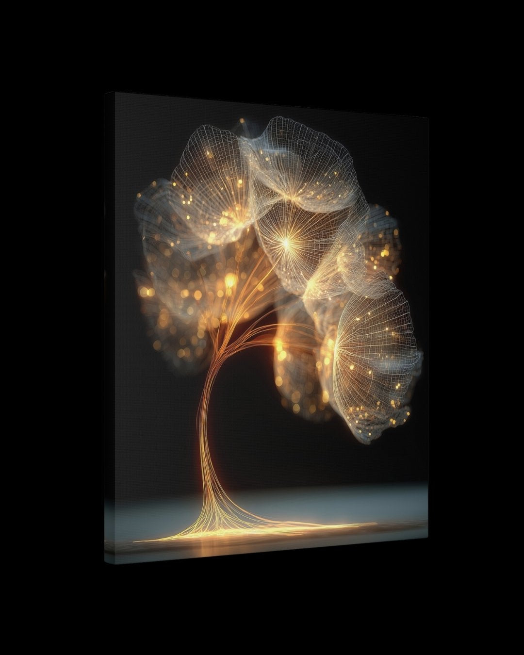 “Bloom of Light” - Luminous Abstract Tree Art Canvas Print