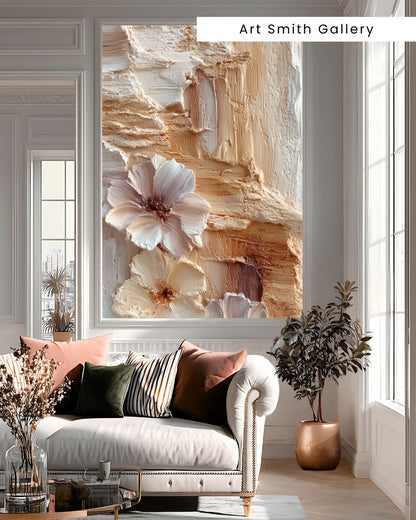 "Veins of Nature" - Floral Canvas Wall Art Print