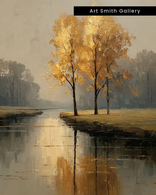 "Golden Grove" - Autumn Fall Landscape Canvas Wall Art Print
