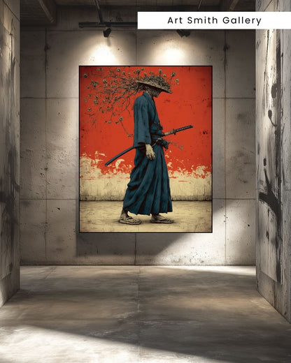 "Wandering Samurai" - Dark Fantasy Japanese Canvas Wall Art Print