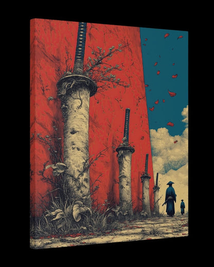 "Pillars of Time" - Dark Fantasy Japanese Canvas Wall Art Print