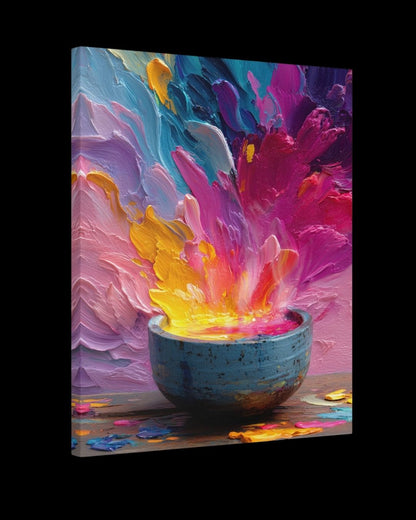 "Well of Wonders" - Vibrant Colorful Explosion Canvas Wall Art Print