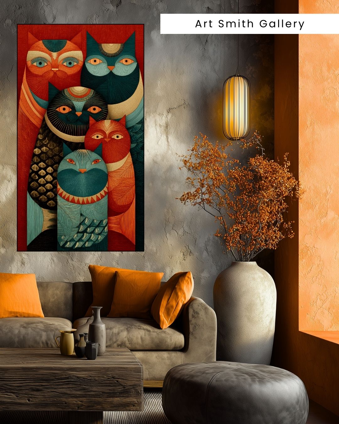 "Whispers of Whimsy" - Modern Home Decor, Boho Style Canvas Wall Art Print