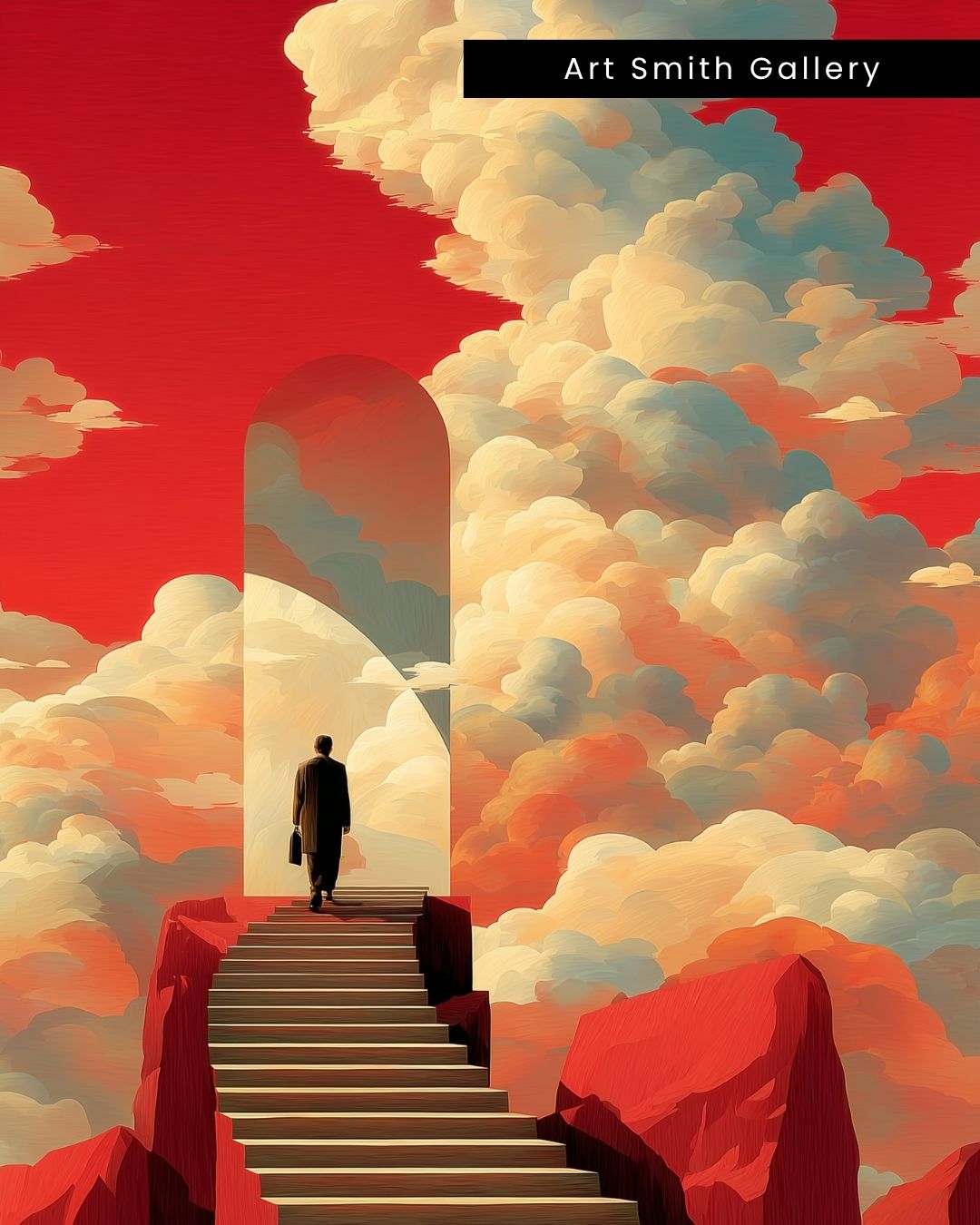 "Portals of Wonder" - Dreamlike Surreal Canvas Wall Art Print