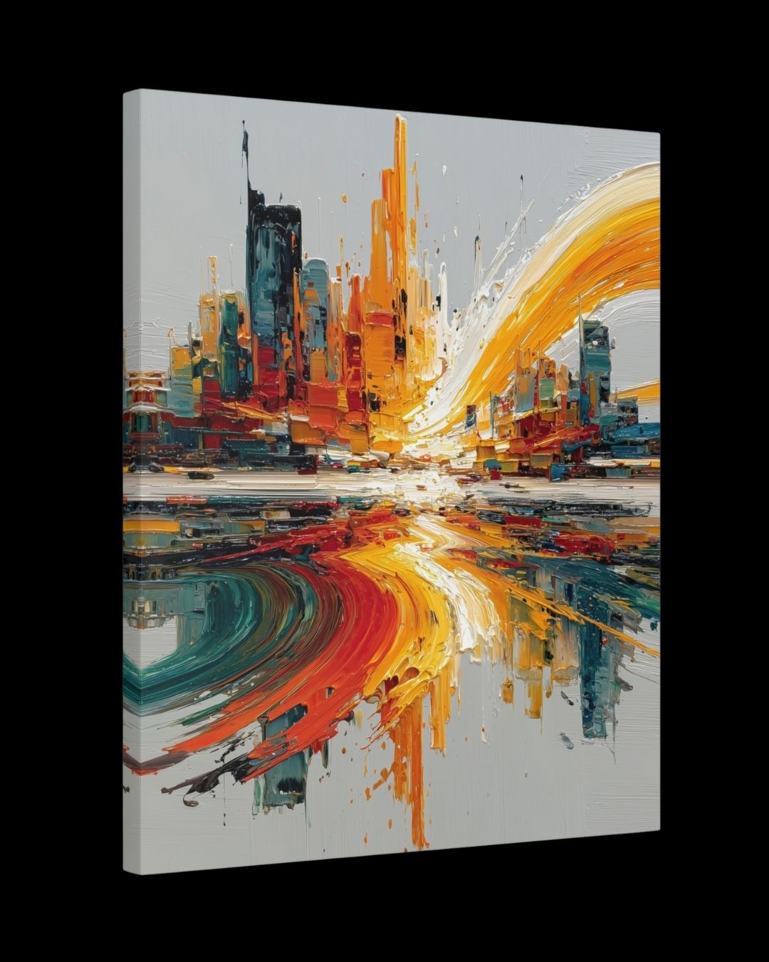 "Reflections" - Vibrant Abstract Canvas Wall Art Print
