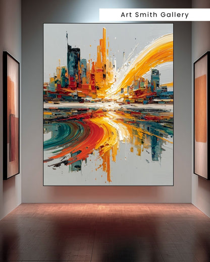 "Reflections" - Vibrant Abstract Canvas Wall Art Print