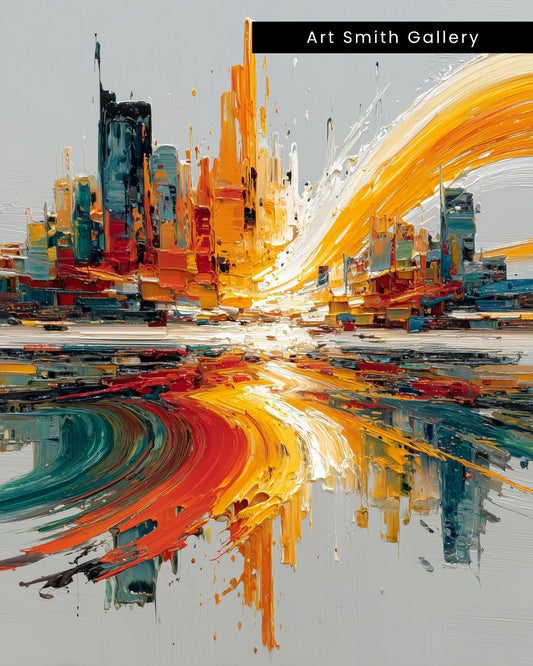 "Reflections" - Vibrant Abstract Canvas Wall Art Print