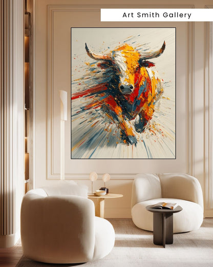 "Spirit Of Strength" - Vibrant Abstract Canvas Wall Art Print