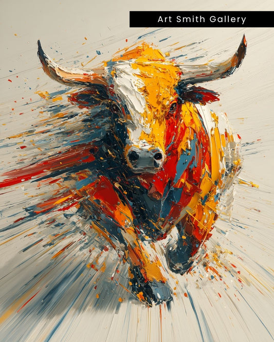 "Spirit Of Strength" - Vibrant Abstract Canvas Wall Art Print