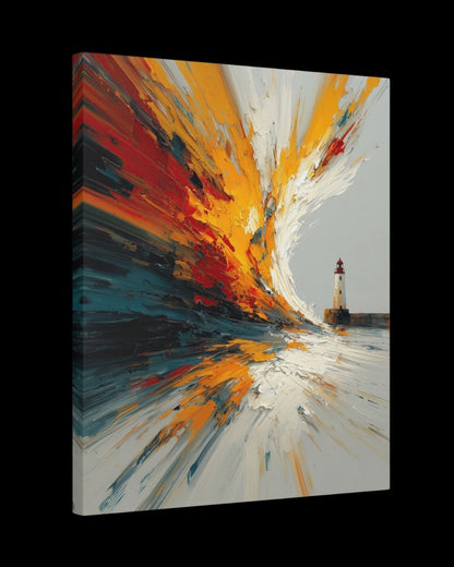 "Echoes Of The Shore" - Vibrant Abstract Canvas Wall Art Print