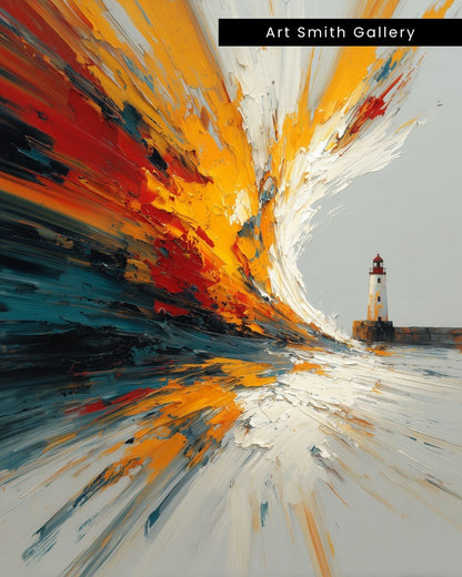 "Echoes Of The Shore" - Vibrant Abstract Canvas Wall Art Print