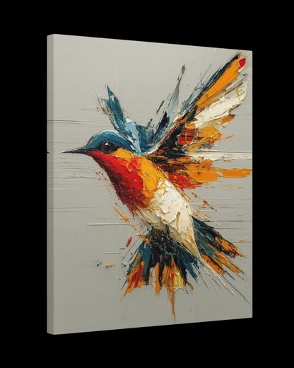 "Flight Of Ember" - Vibrant Abstract Canvas Wall Art Print