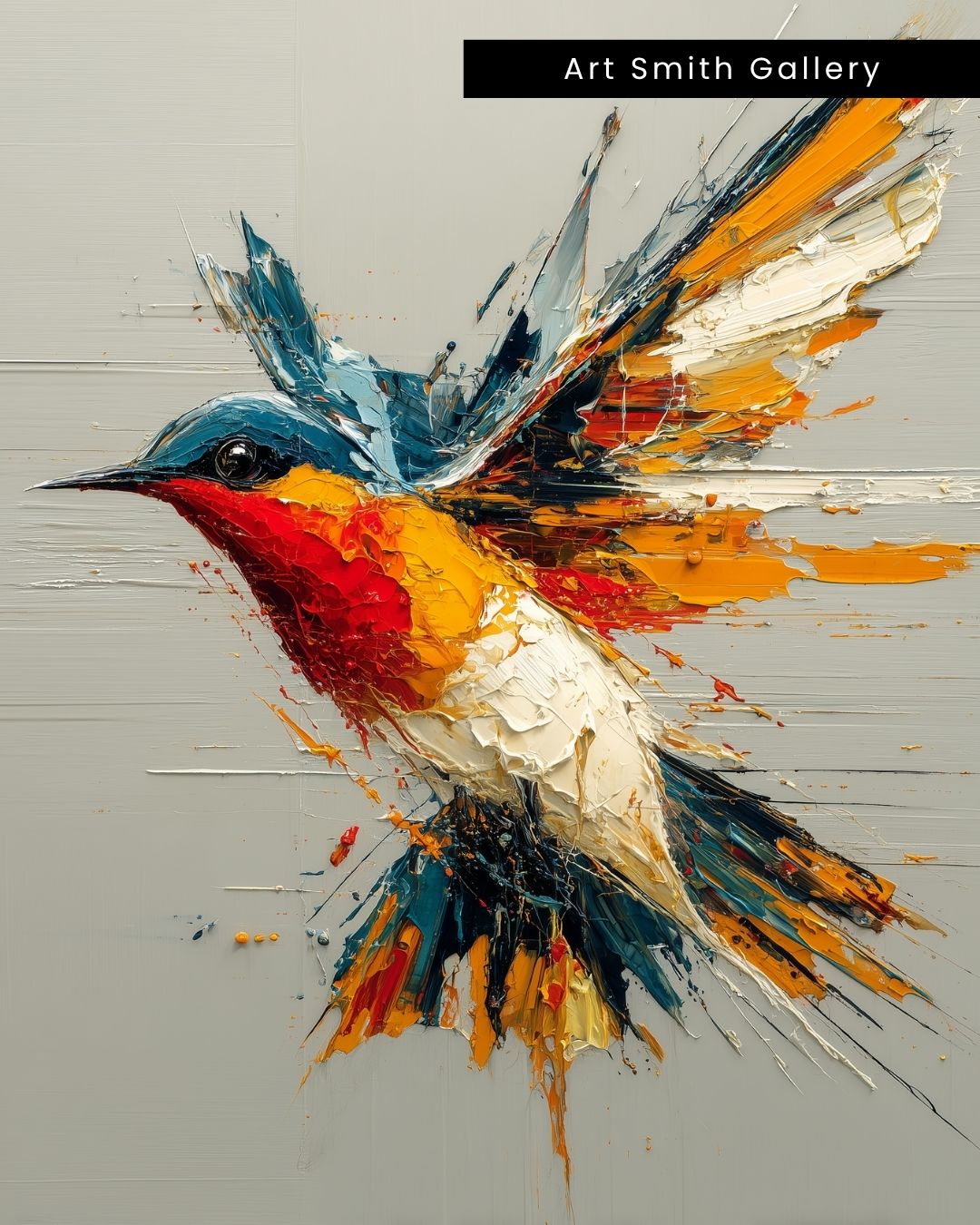 "Flight Of Ember" - Vibrant Abstract Canvas Wall Art Print