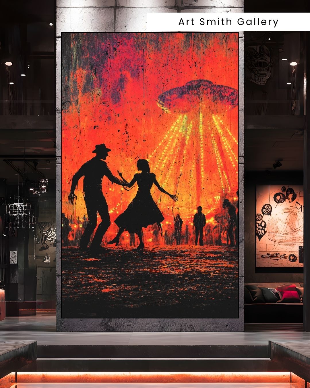 "Waltz Of Shadows" - Halloween Surreal Canvas Wall Art Print