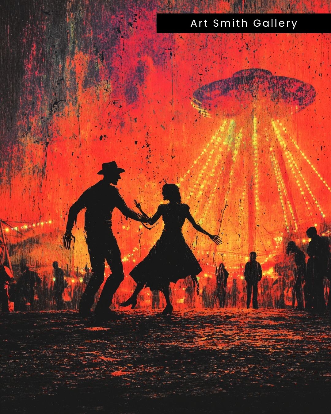 "Waltz Of Shadows" - Halloween Surreal Canvas Wall Art Print