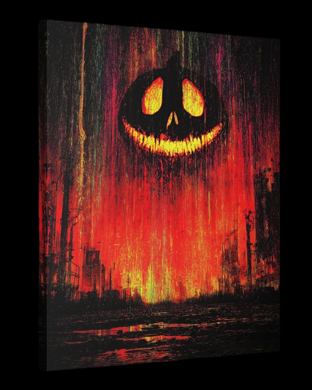"Emberfall Hollow" - Halloween Surreal Canvas Wall Art Print