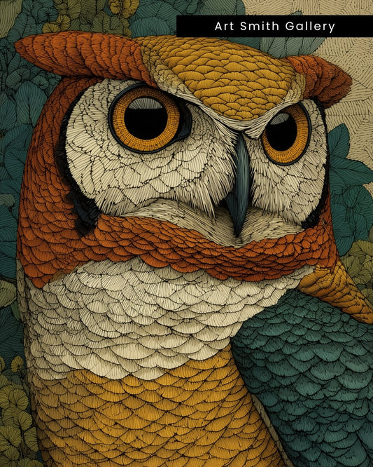 "The Watcher" - Lithograph Canvas Art