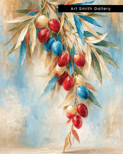 "Olive Branch Grace" - Mediterranean Fine Art Canvas Wall Art Print