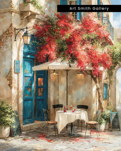 "Gathered in Bloom" - Mediterranean Fine Art Canvas Wall Art Print