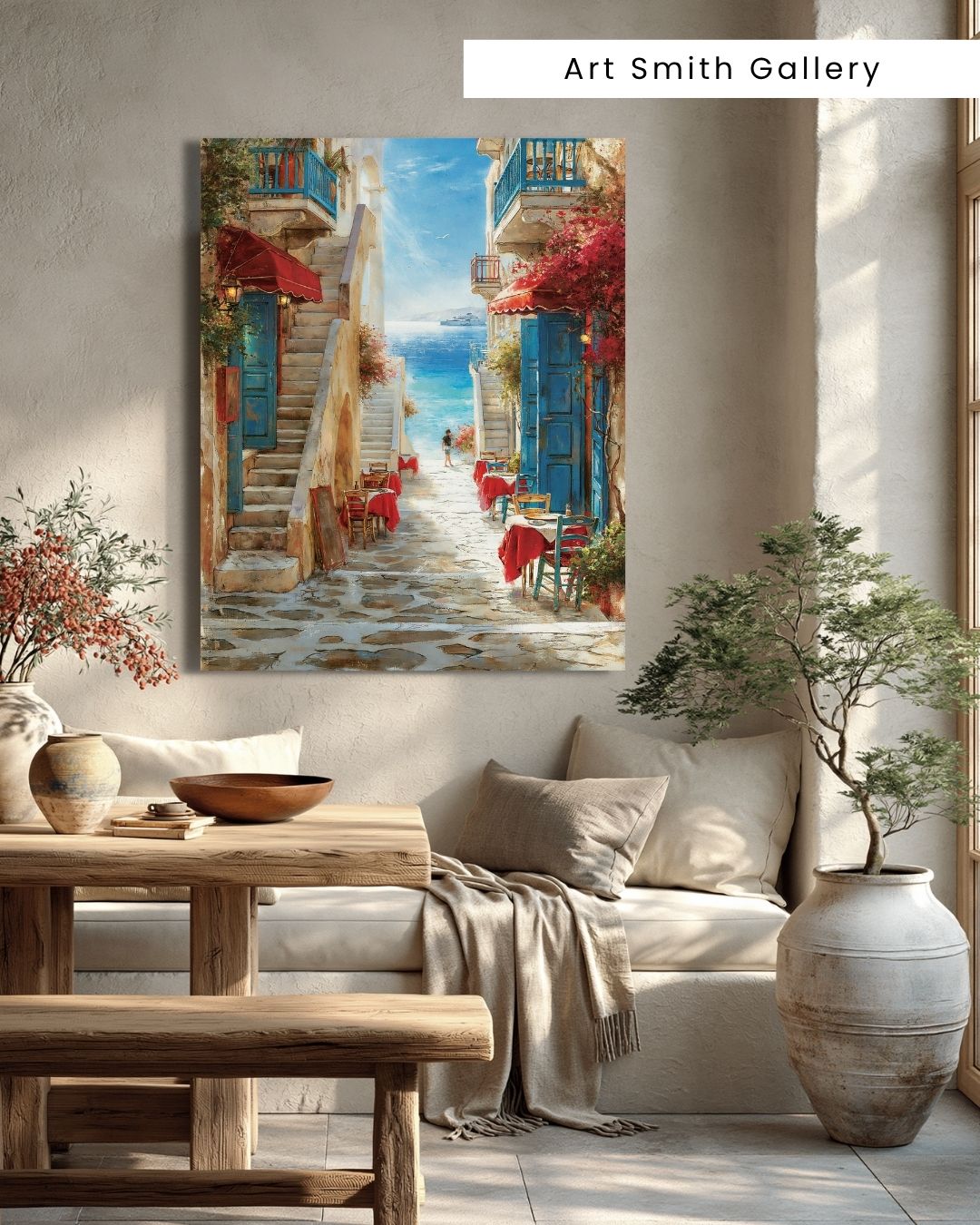 "Passage to the Sea" - Mediterranean Fine Art Canvas Wall Art Print